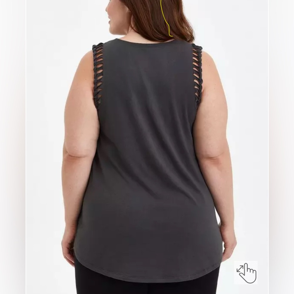 Torrid Bad Company Graphic Muscle Tee - Charcoal - Picture 2 of 6
